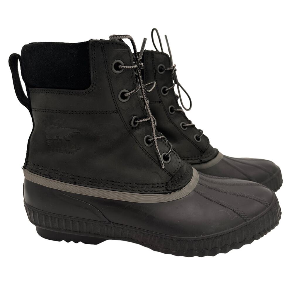 Sorel Men's Black Cheyanne II Lace Duck Boots Size 11